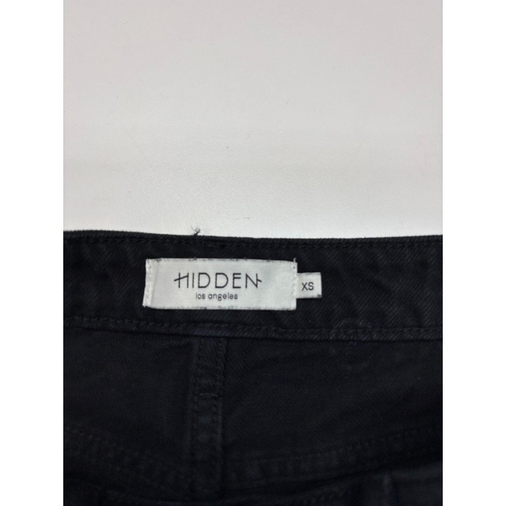 Hidden Jean Shorts Womens XS Black 100% Cotton Cut Offs - Picture 5 of 11
